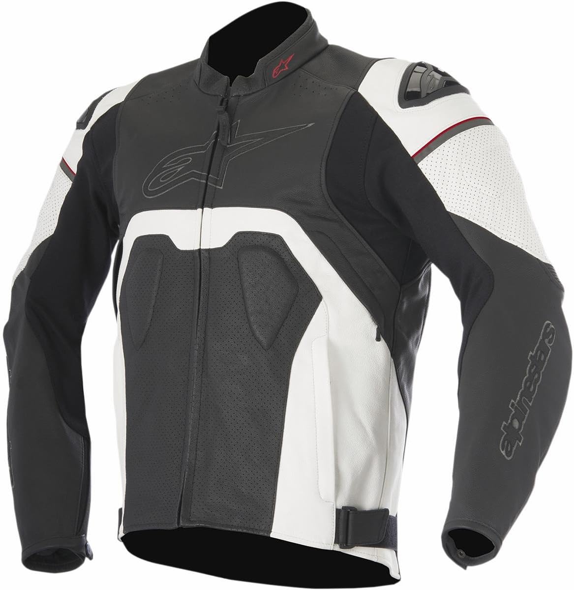 Alpinestars Core Airflow Leather Men's Street Motorcycle Jackets - Black/White / 50