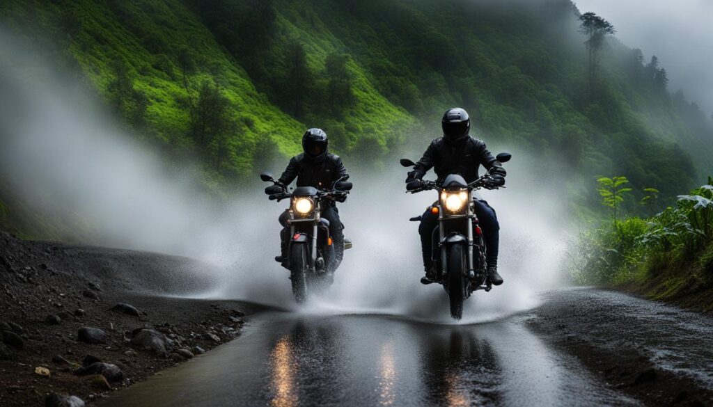 riding in the rain motorcycle